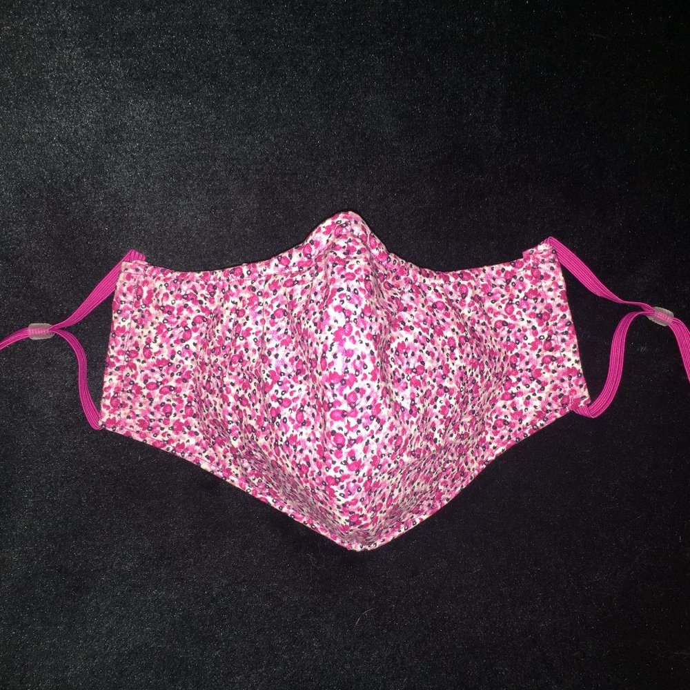 Reusable / Washable Sculpted Mask / Pink Blossom